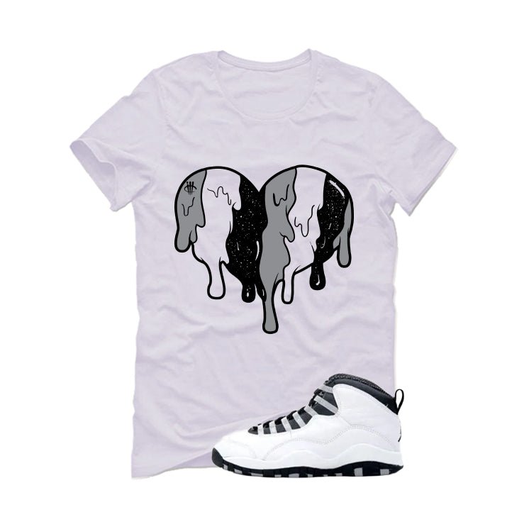 Air Jordan 10 OG Steel White T-Shirt (Heart)| illcurrency product image 2