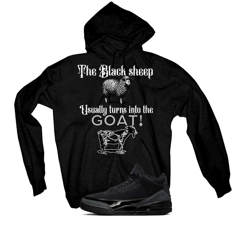 Air Jordan 3 Black Cat T-Shirt (the sheep usually turns product image 3