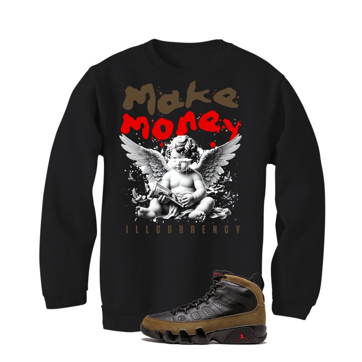Air Jordan 9 Olive Black T-Shirt (Make Money)| illcurrency product image 4