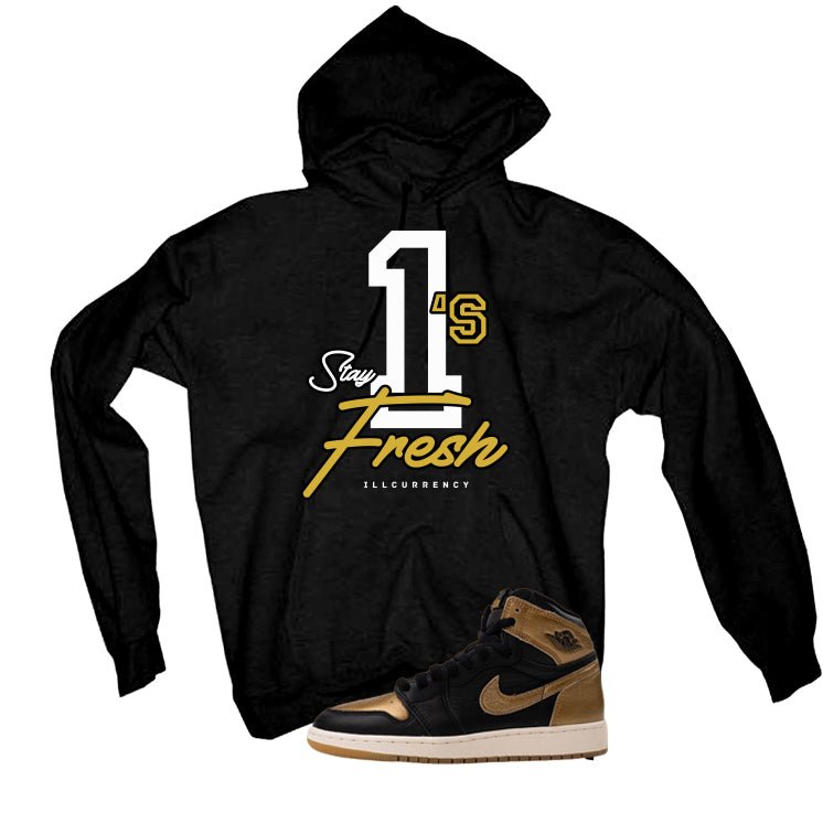 Air Jordan 1 High OG Metallic Gold Black T-Shirt (Stay product image 3