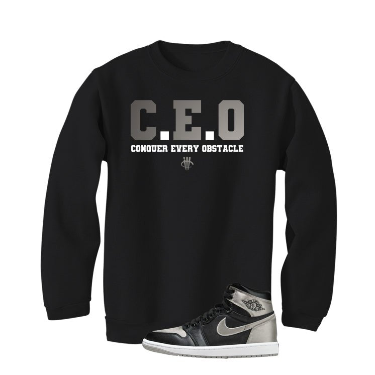 Air Jordan 1 High OG WMNS Satin Shadow Black T-Shirt (CEO) product image 4