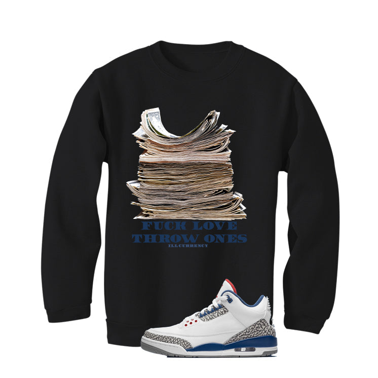 Air Jordan 3 True Blue Matching T-Shirt Black (Fck Love) product image 4