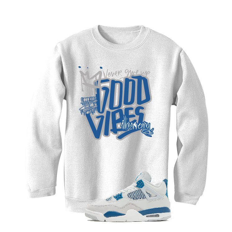 Air Jordan 4 “Military Blue” | illcurrency White T-Shirt product image 4