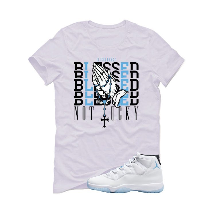 Air Jordan 11 Legend Blue White T-Shirt (Blessed not product image 2