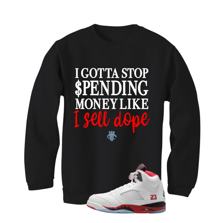 Air Jordan 5 Fire Red Black Tongue T-Shirt (Gotta Stop product image 4