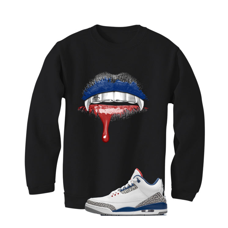 Air Jordan 3 True Blue Matching T-Shirt Black (Lips) product image 4