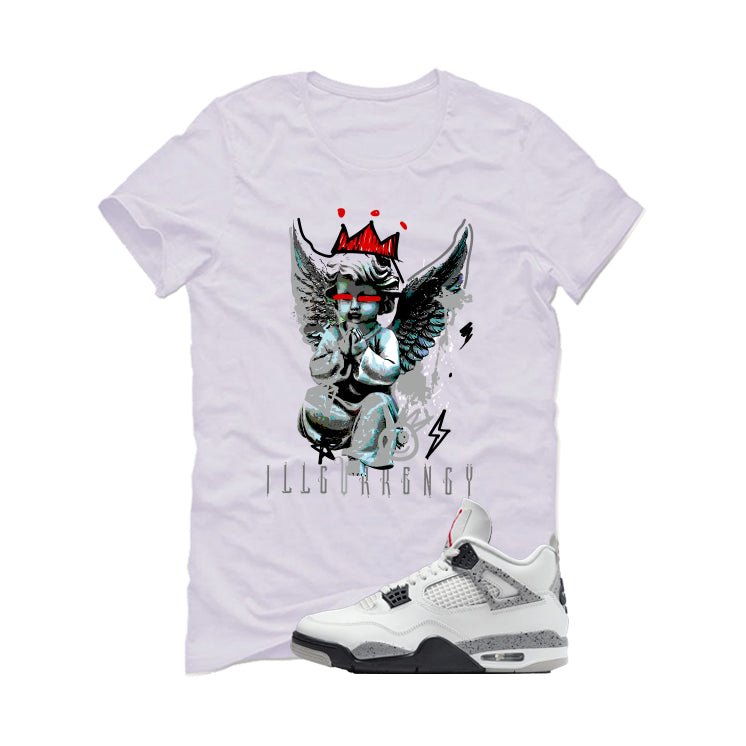 Air Jordan 4 White Cement T-Shirt (Graffiti Angel) product image 2