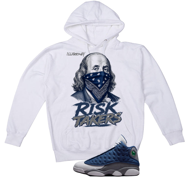 Air Jordan 13 Flint White T-Shirt (Risk Takers)| illcurrency product image 3