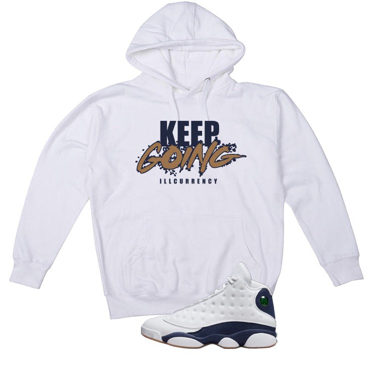 Air Jordan 13 Midnight Navy White T-Shirt (keep Going) product image 3