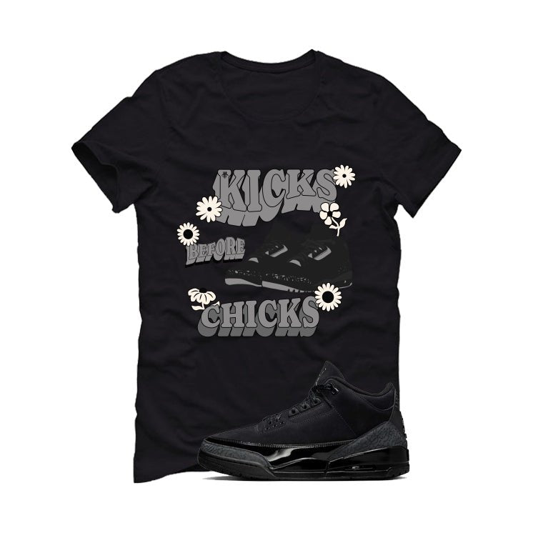 Air Jordan 3 Black Cat T-Shirt (KICKS BEFORE CHICKS) product image 2