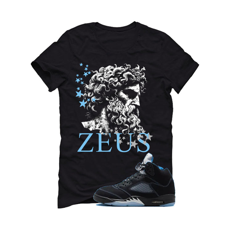 Air Jordan 5 Black/University Blue Matching T-Shirt Black product image 2