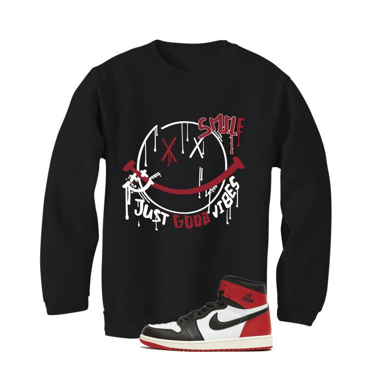 Air Jordan 1 High OG Black Toe Reimagined T-Shirt (Smile) product image 4