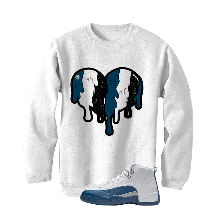 Air Jordan 12 French Blue White T-Shirt (Heart)| illcurrency product image 4