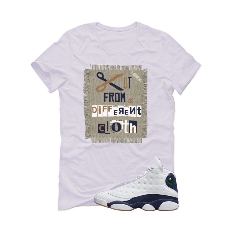 Air Jordan 13 Midnight Navy White T-Shirt (Cut from a product image 2