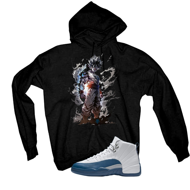 Air Jordan 12 French Blue Black T-Shirt (Goku)| illcurrency product image 3