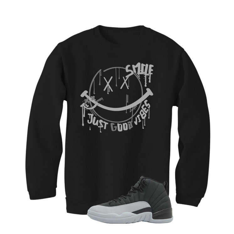 Air Jordan 12 Black/Wolf Grey Black T-Shirt (Smile) product image 4