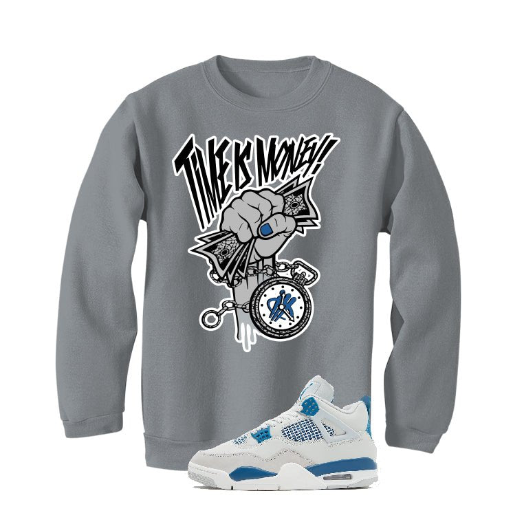 Air Jordan 4 “Military Blue” | illcurrency Grey T-Shirt product image 4