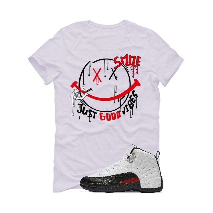 Air Jordan 12 “Red Taxi” | illcurrency White T-Shirt (Smile) product image 2