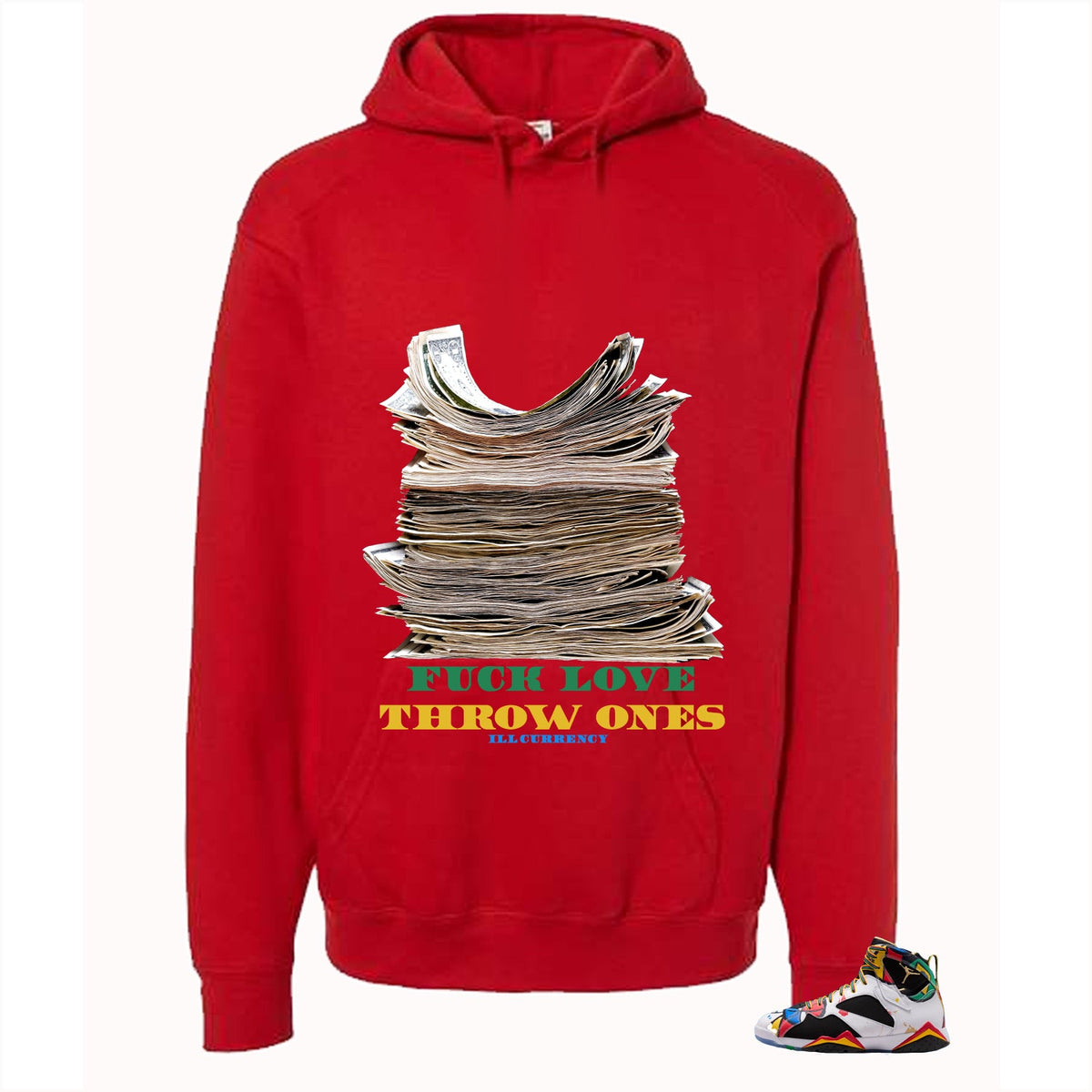 Air Jordan 7 Miro Matching T-Shirt Red (Fck Love) product image 3