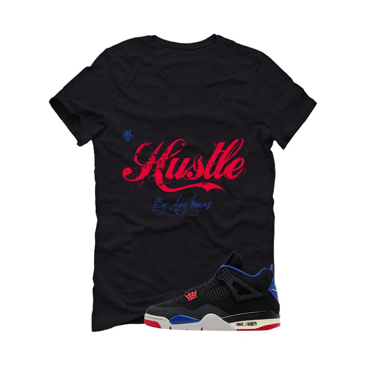 Air Jordan 4 Rare Black T-Shirt (Hustle By Any Means) product image 2