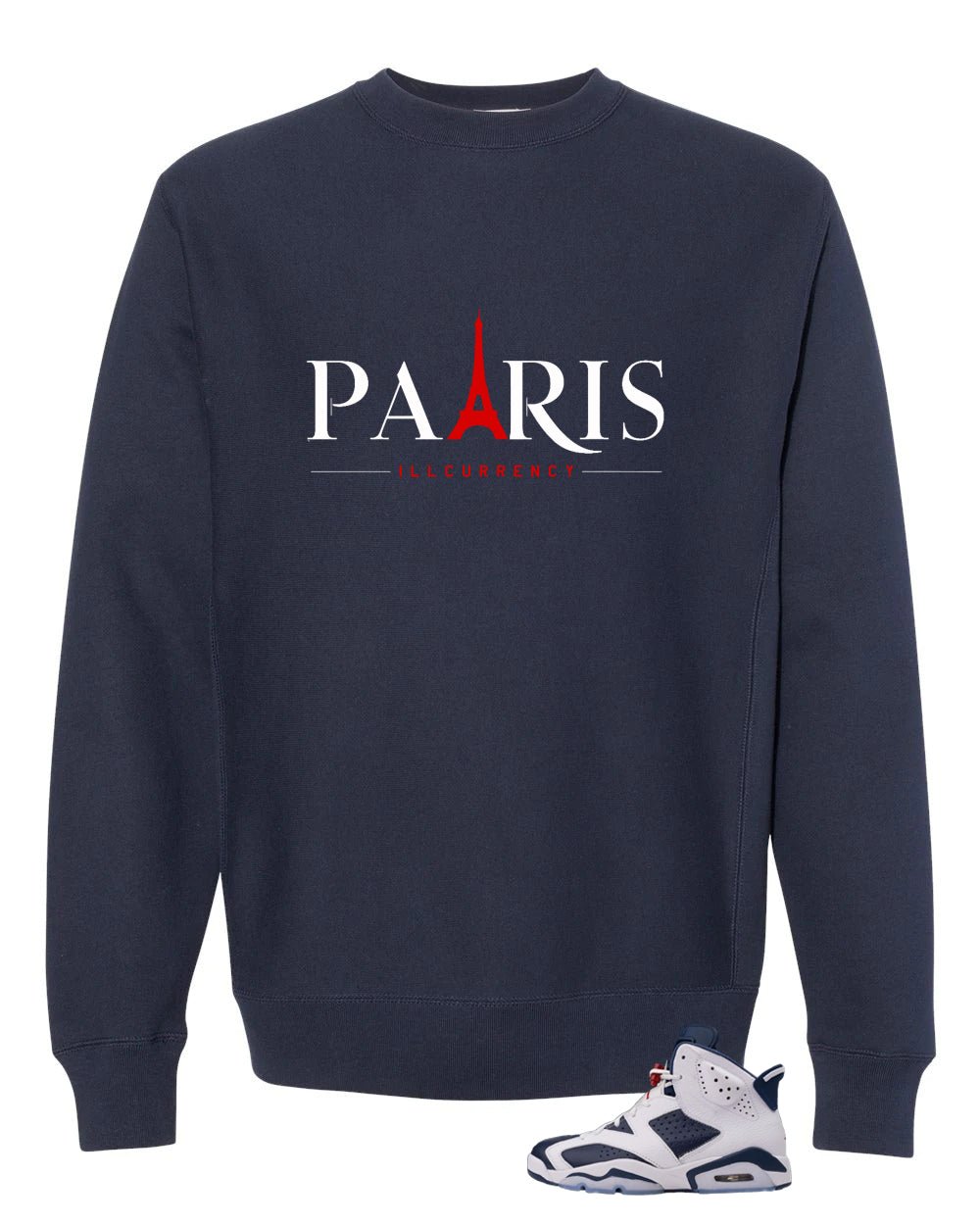 Air Jordan 6 Olympic Navy Blue T-Shirt (Paris)| illcurrency product image 4