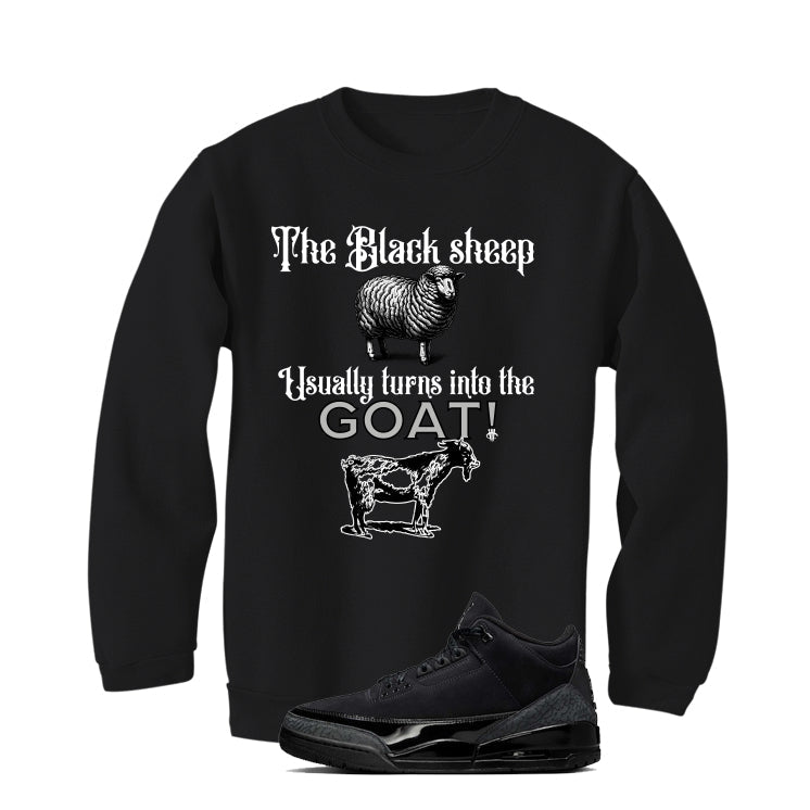 Air Jordan 3 Black Cat T-Shirt (the sheep usually turns product image 4