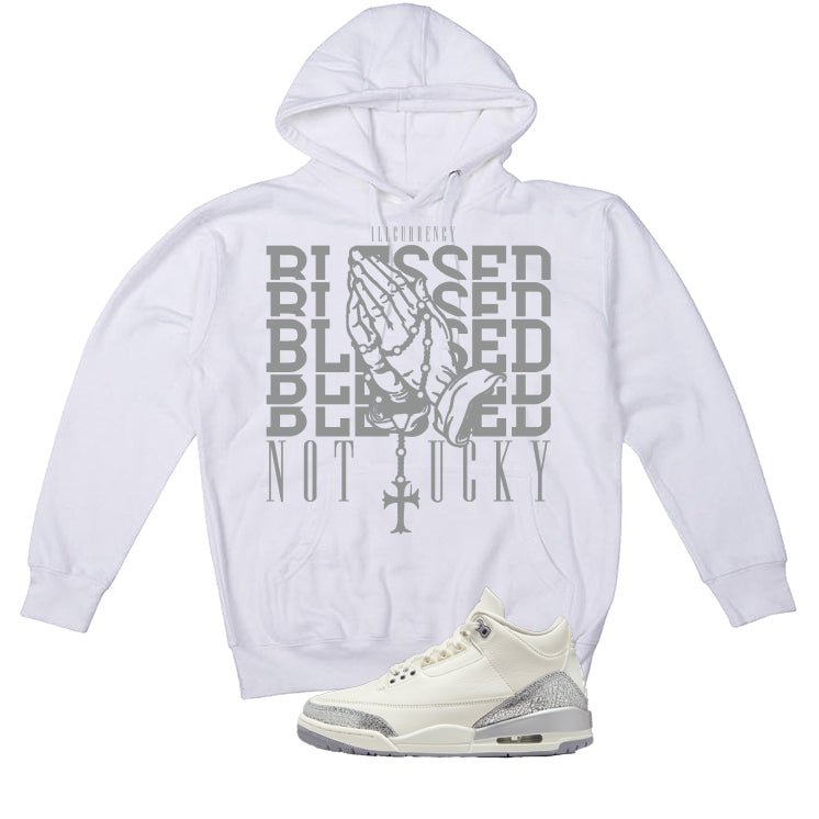 Air Jordan 3 WMNS Sail White T-Shirt (Blessed not lucky) product image 3