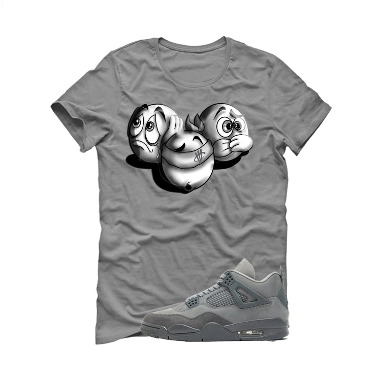 Air Jordan 4 Paris Olympics Grey T-Shirt (SEE NO EVIL) product image 2
