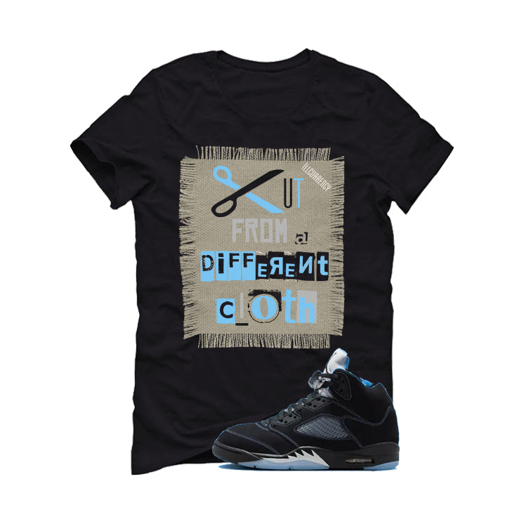 Air Jordan 5 Black/University Blue Matching T-Shirt Black product image 2