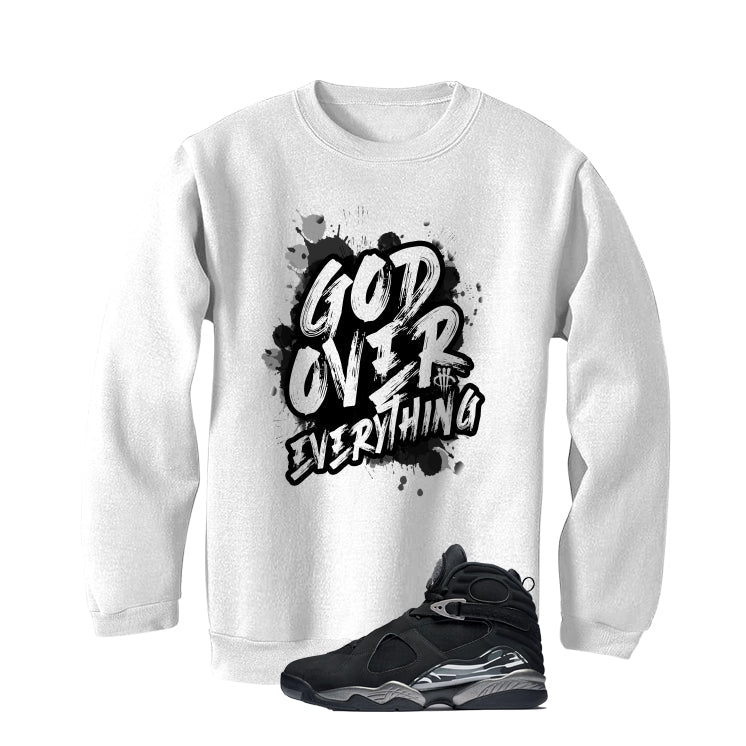 Air Jordan 8 Chrome Matching T-Shirt White (God Over product image 4