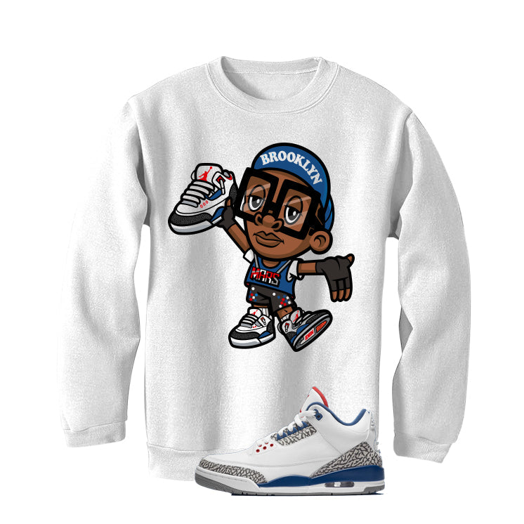 Air Jordan 3 True Blue Matching T-Shirt White (Brooklyn) product image 4