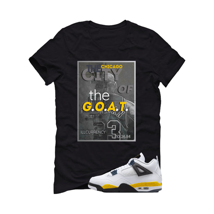 Air Jordan 4 Tour Yellow Matching T-Shirt Black (The City product image 2