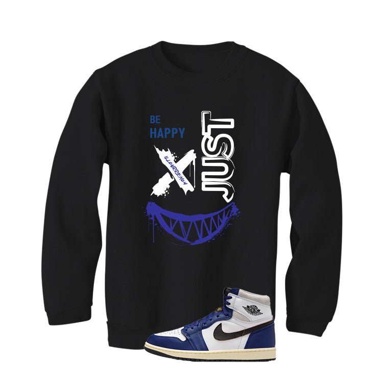 Air Jordan 1 Rare Deep Royal Blue Black T-Shirt (Be Happy) product image 4