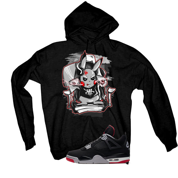 Air Jordan 4 Bred Matching T-Shirt Black (Mad Gamer) product image 3