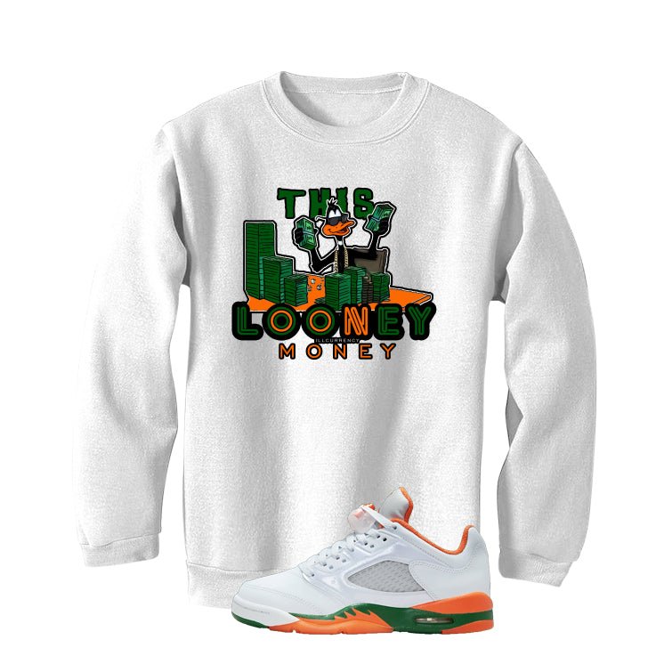 Air Jordan 5 GS Miami Hurricanes White T-Shirt (Looney product image 4