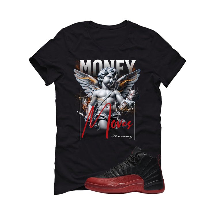 Air Jordan 12 Flu Game 2025 Black T-Shirt (Money Moves) product image 2