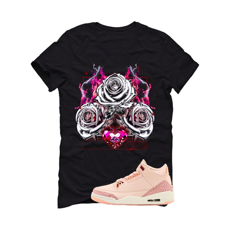 Air Jordan 3 Valentine’s Day Black T-Shirt (Silver Rose) product image 2