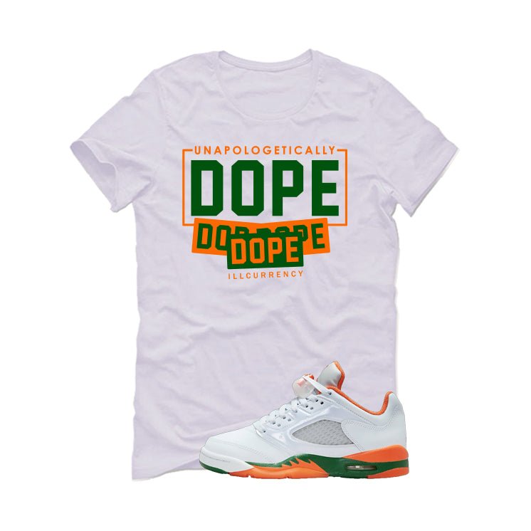 Air Jordan 5 GS Miami Hurricanes White T-Shirt (DOPE) product image 2