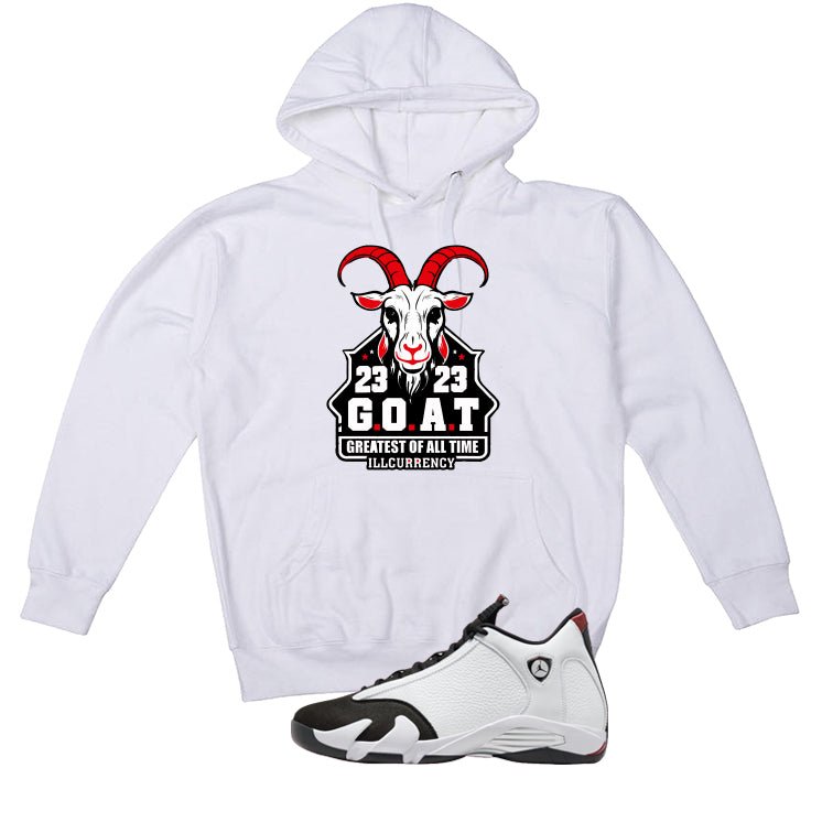 Air Jordan 14 Black Toe White T-Shirt (GOAT 23)| illcurrency product image 3