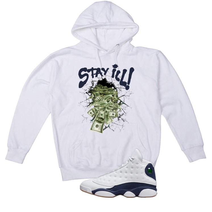 Air Jordan 13 Midnight Navy White T-Shirt (Stay ill) product image 3