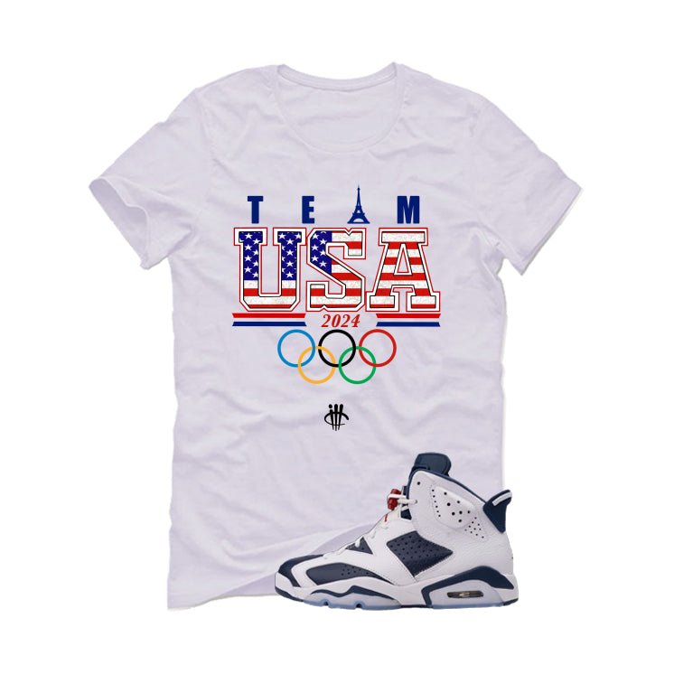 Air Jordan 6 Olympic | illcrrency White T-Shirt (Team USA) product image 2