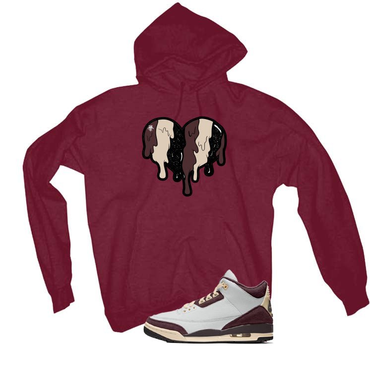 A Ma Maniere x Air Jordan 3 Burgundy Crush Maroon T-Shirt product image 3
