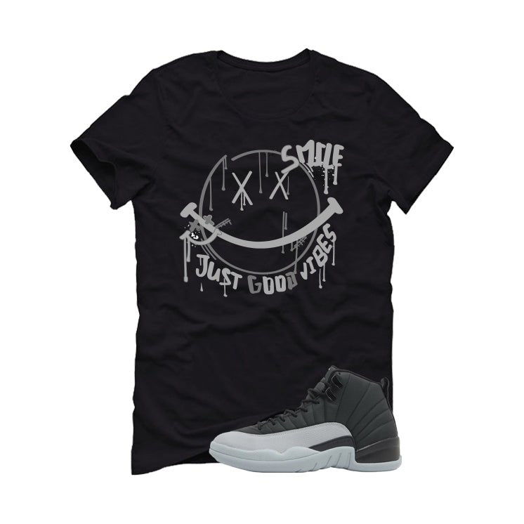 Air Jordan 12 Black/Wolf Grey Black T-Shirt (Smile) product image 2