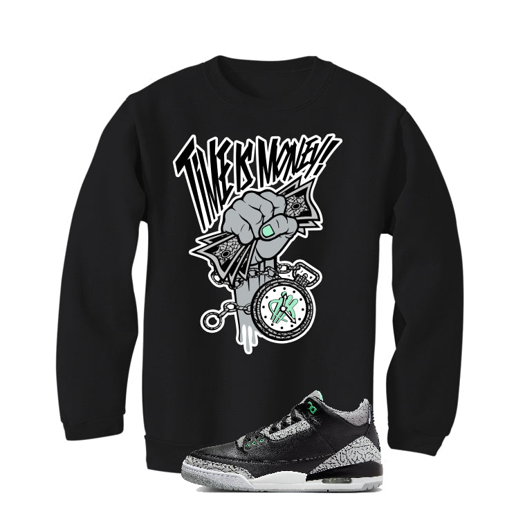 Air Jordan 3 “Green Glow” | illcurrency Black T-Shirt (Time product image 4