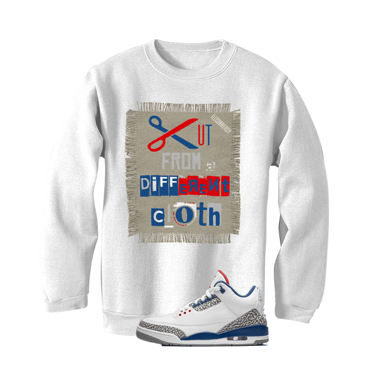 Air Jordan 3 True Blue Matching T-Shirt White (Cut from a product image 4