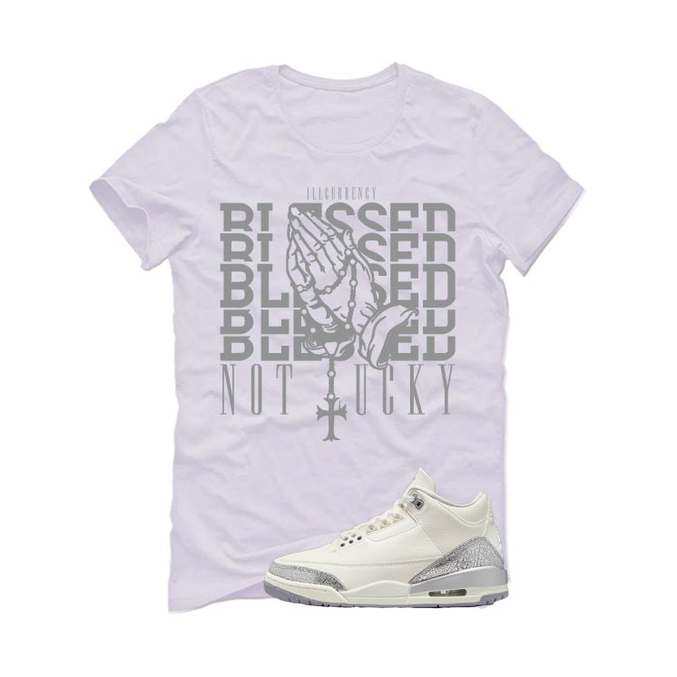 Air Jordan 3 WMNS Sail White T-Shirt (Blessed not lucky) product image 2