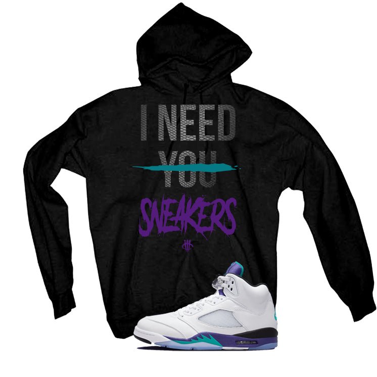 Air Jordan 5 OG Grape Black T-Shirt (I Need You Sneakers) product image 3
