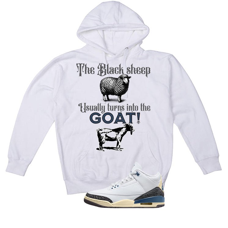 Air Jordan 3 OG SP Diffused Blue White T-Shirt (the black product image 3