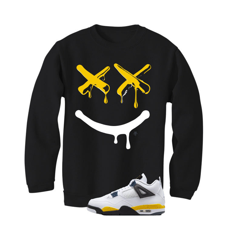 Air Jordan 4 Tour Yellow Matching T-Shirt Black (Happy product image 4