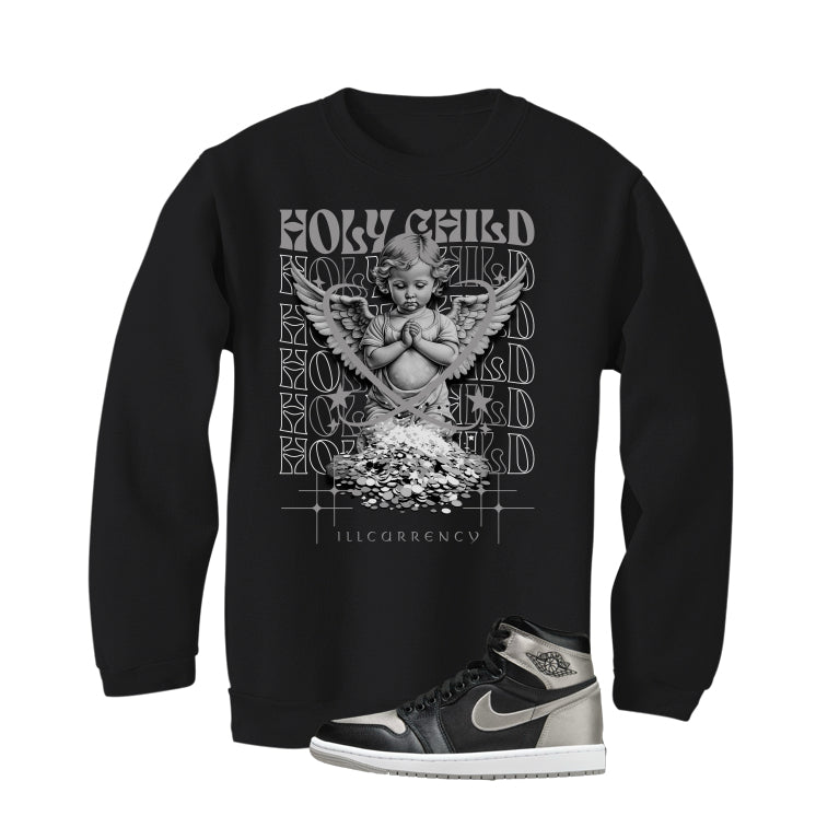 Air Jordan 1 High OG WMNS Satin Shadow Black T-Shirt (Holy product image 4